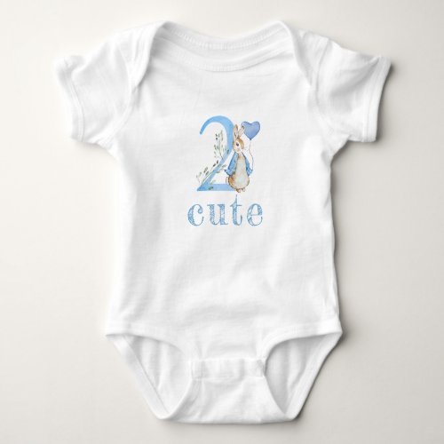 Peter rabbit second birthday baby bodysuit