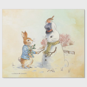 Peter Rabbit (snowman)   Wrapping Paper
