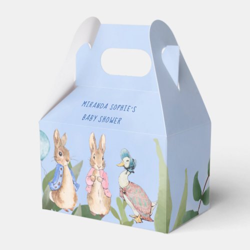 Peter Rabbit Storybook Characters Baby Shower  Favor Boxes