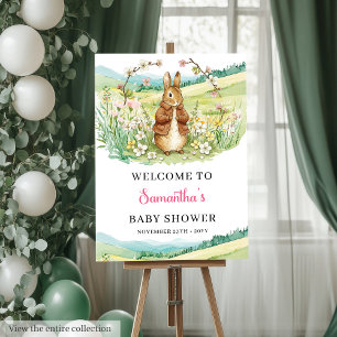 Peter Rabbit Theme Baby Shower Welcome Signboard Foam Board