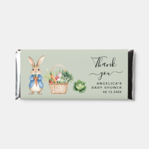 Peter Rabbit Veggie Basket Baby Shower Thank You Hershey Bar Favors