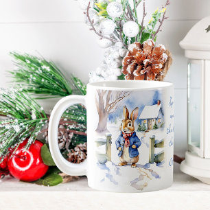 Peter Rabbit vintage watercolor Christmas gifts Coffee Mug