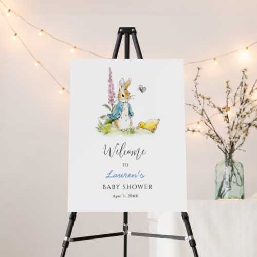 Peter Rabbit Welcome Sign Boy Baby Shower 