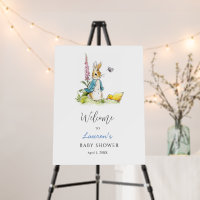 Peter Rabbit Welcome Sign Boy Baby Shower