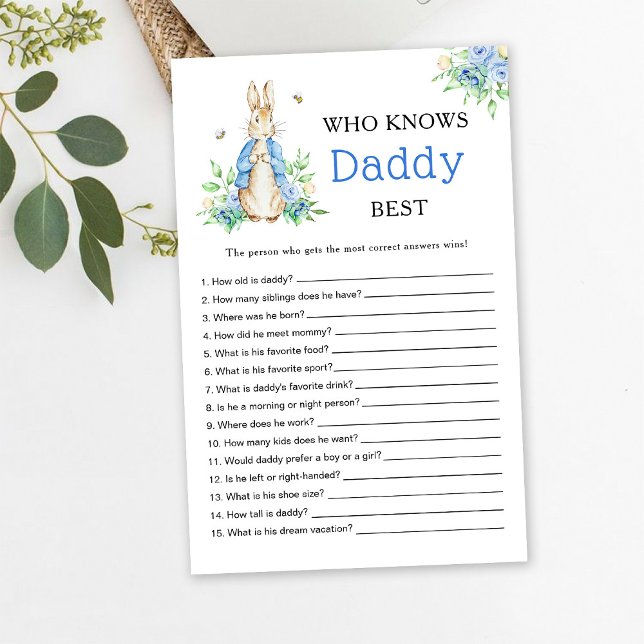 Peter Rabbit Who knows Daddy best Game (Creator Uploaded)