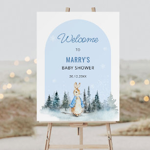 Peter Rabbit Winter Arch Baby Shower Welcome Foam Board