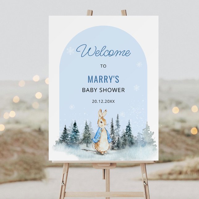 Peter Rabbit Winter Arch Baby Shower Welcome Foam Board (Creator Uploaded)