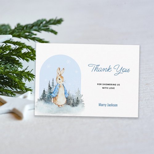 Peter Rabbit Winter Arch Thank You Enclosure Card