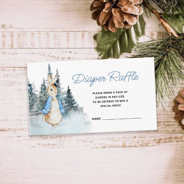 Peter Rabbit Winter Diaper Raffle Enclosure Card (Creator Uploaded)