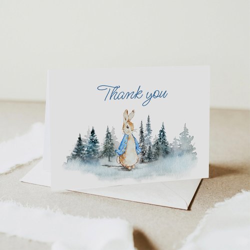 Peter Rabbit Winter Folded Thank You Card