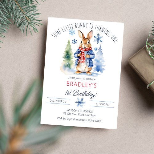 Peter rabbit winter themed birthday party template