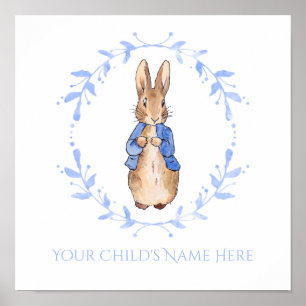 Peter Rabbit with Child's Name Personalisation Poster
