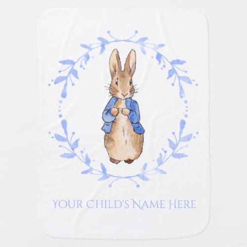 Peter Rabbit with Childs Name Personalization     Baby Blanket