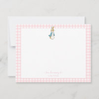 Peter Rabbit with pink Gingham Border Baby girl 