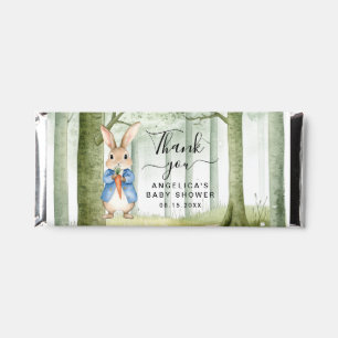 Peter Rabbit Woodland Forest Baby Shower Thank You Hershey Bar Favors