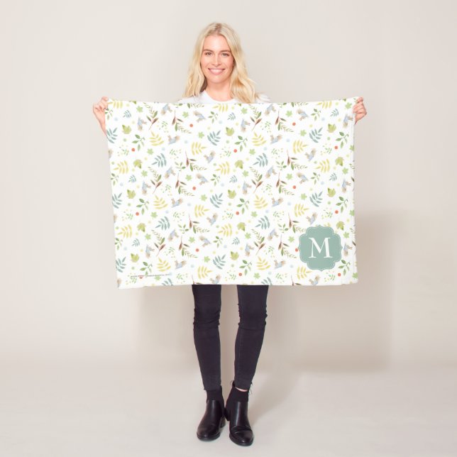 Peter Rabbit | Woodland Watercolor Pattern Fleece Blanket (In Situ)