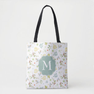 Peter Rabbit Woodland Watercolor Pattern Tote Bag