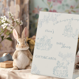Peter Rabbit's mom Baby Shower Gift&Card Pedestal Sign