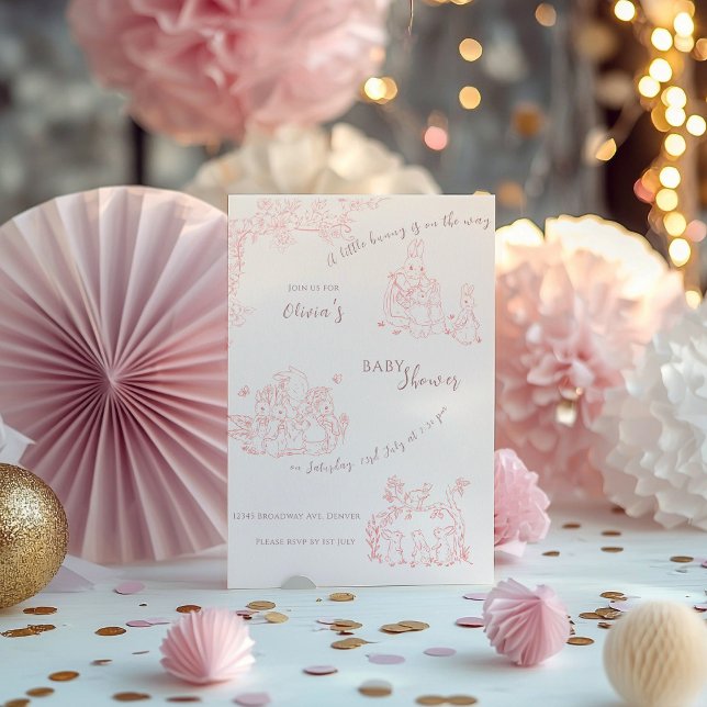 Peter Rabbit's mom Baby Shower Invitation (Creator Uploaded)