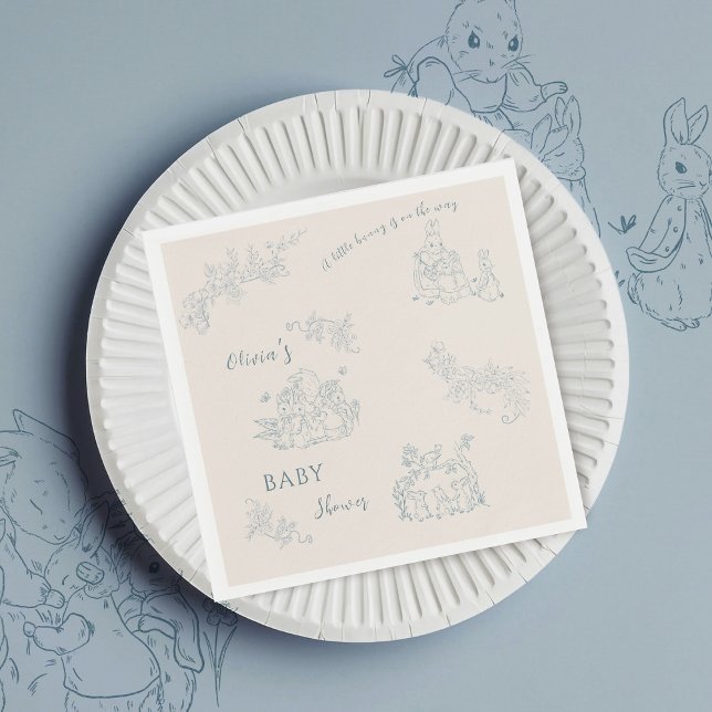 Peter Rabbit's mom Baby Shower Napkins (Creator Uploaded)