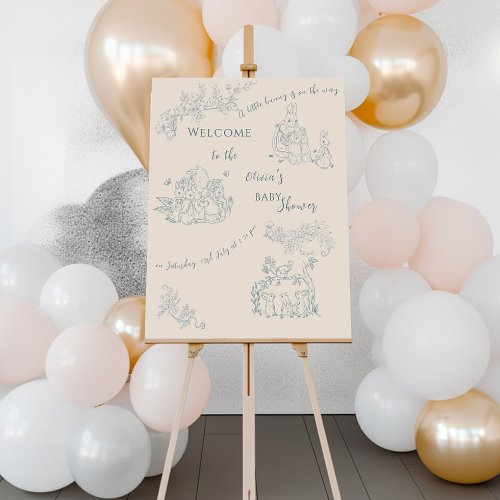 Peter Rabbits mom Baby Shower Welcome Foam Board