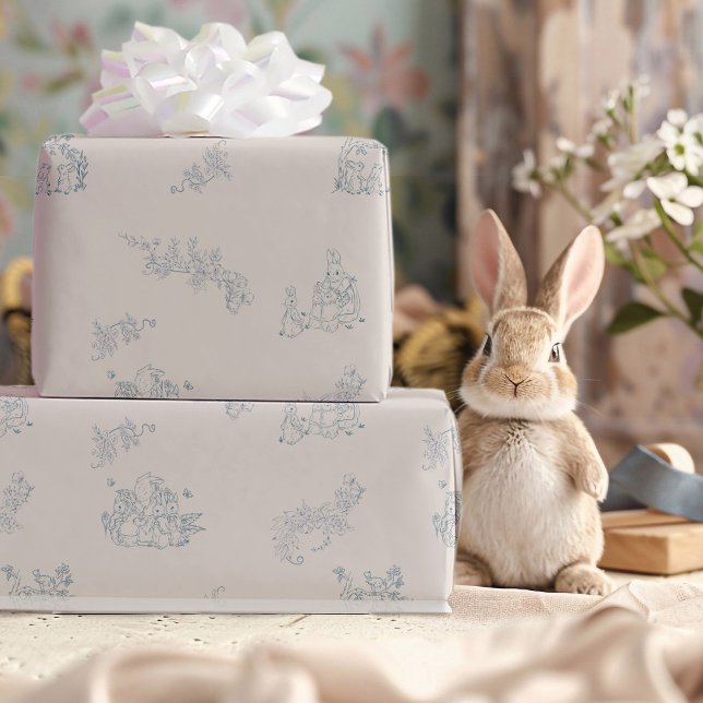 Peter Rabbit's mom Baby Shower Wrapping Paper (Creator Uploaded)