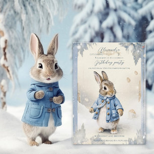 Peter Rabbit's Winter Holidays Birthday Invitation