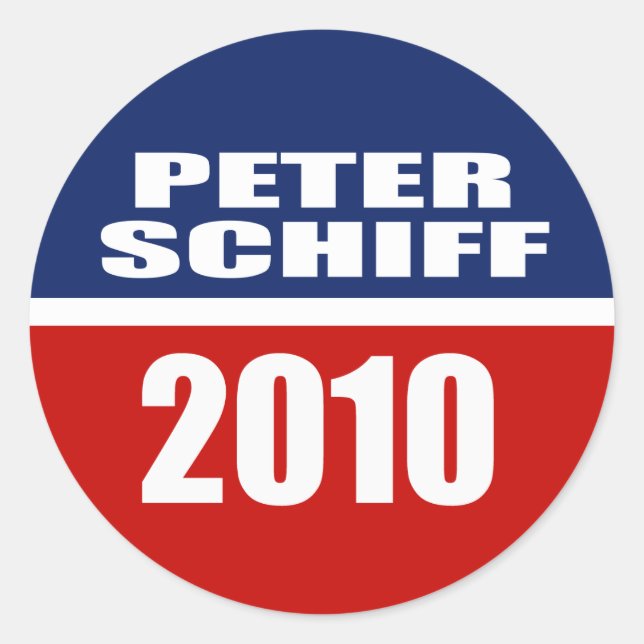PETER SCHIFF FOR SENATE CLASSIC ROUND STICKER (Front)