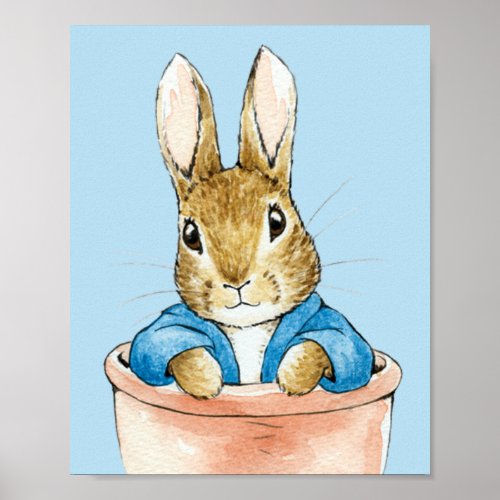 Peter Sitting in Plant Pot Poster