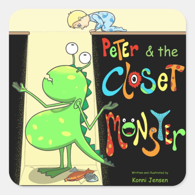 Peter & the Closet Monster, cover Square Sticker (Front)