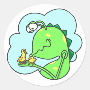 Peter & the Closet Monster, duck kisses Classic Round Sticker