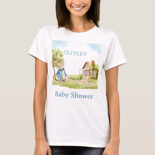 Peter The Cute Rabbit Boy Baby Shower T_Shirt