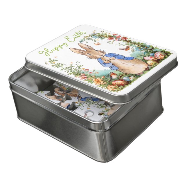 Peter the Easter Rabbit Easter Eggs  Jigsaw Puzzle (Lid Open)