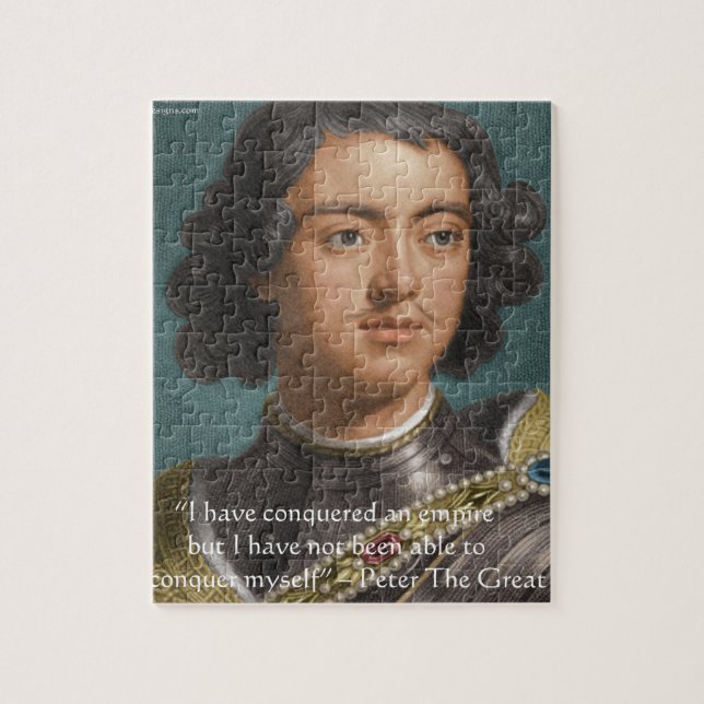 Peter The Great "Conquer Myself" Quote Gifts & Tee Jigsaw Puzzle (Vertical)