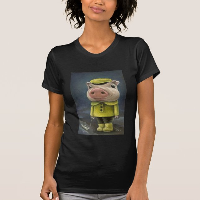 Peter the pig sailing his boat T-Shirt (Front)