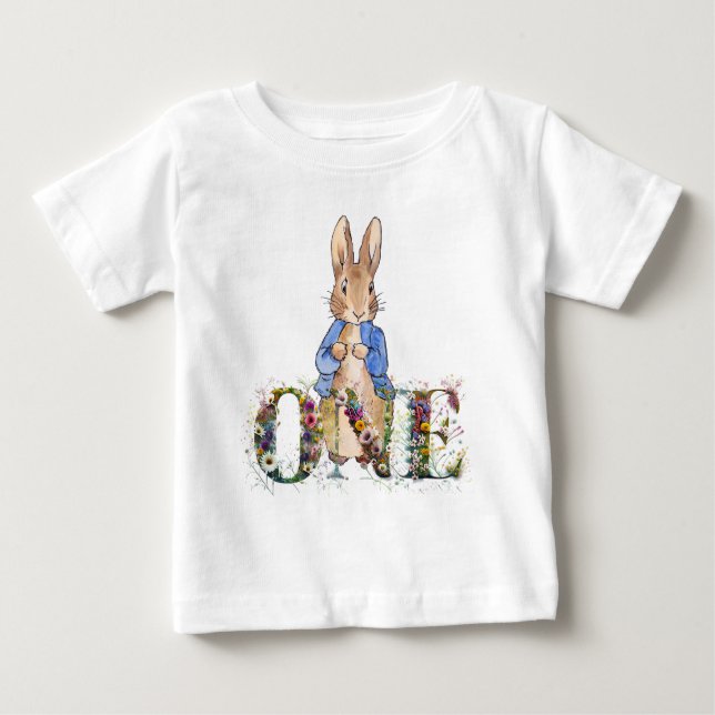 Peter the Rabbit 1st Birthday Baby T-Shirt (Front)