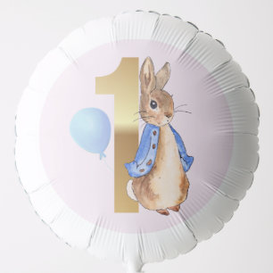 Peter the Rabbit 1st Birthday Blue balloon