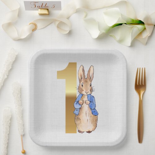 Peter the Rabbit 1st Birthday Paper Plates