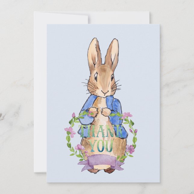  Peter the rabbit 1st Birthday Thank you (Front)