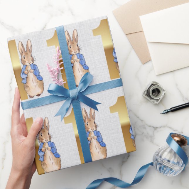 Peter the Rabbit 1st Birthday Wrapping Paper (Gifting)