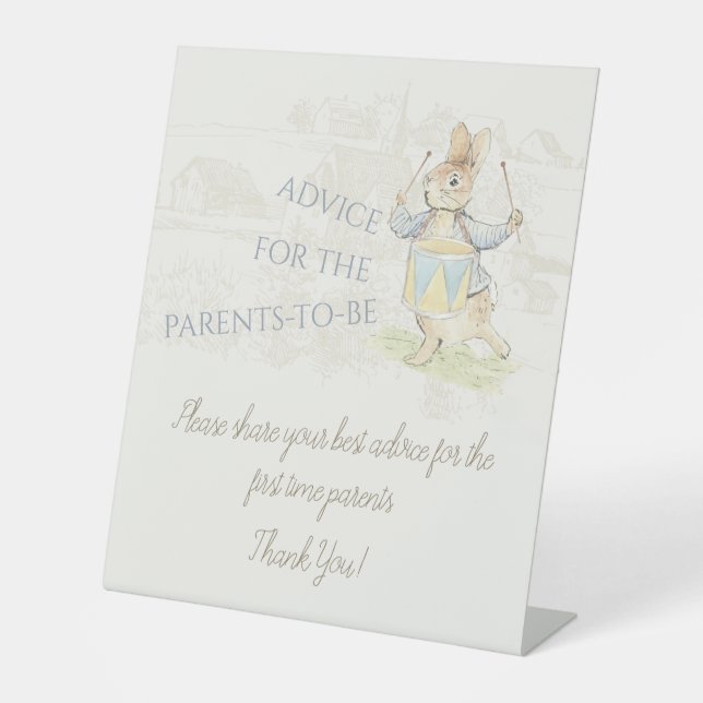 Peter the Rabbit Advice for Parents-to-Be Sign (Front)