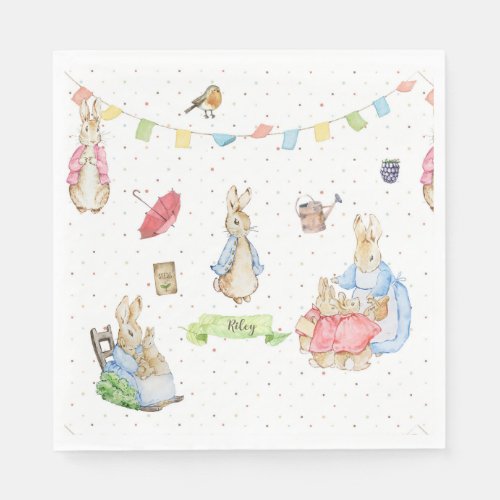 Peter the Rabbit and Family Napkins