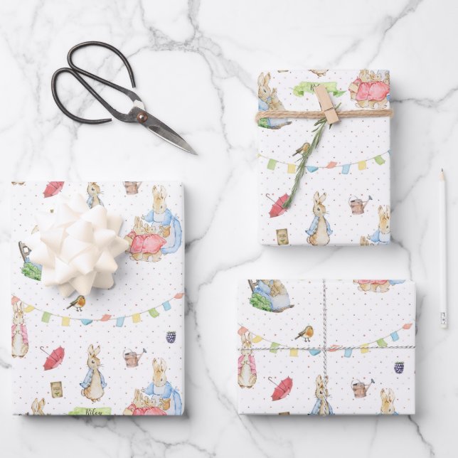 Peter the Rabbit and Family Wrapping Paper Sheets (Front)