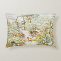 Peter the Rabbit and Jemima Puddleduck   Accent Pillow