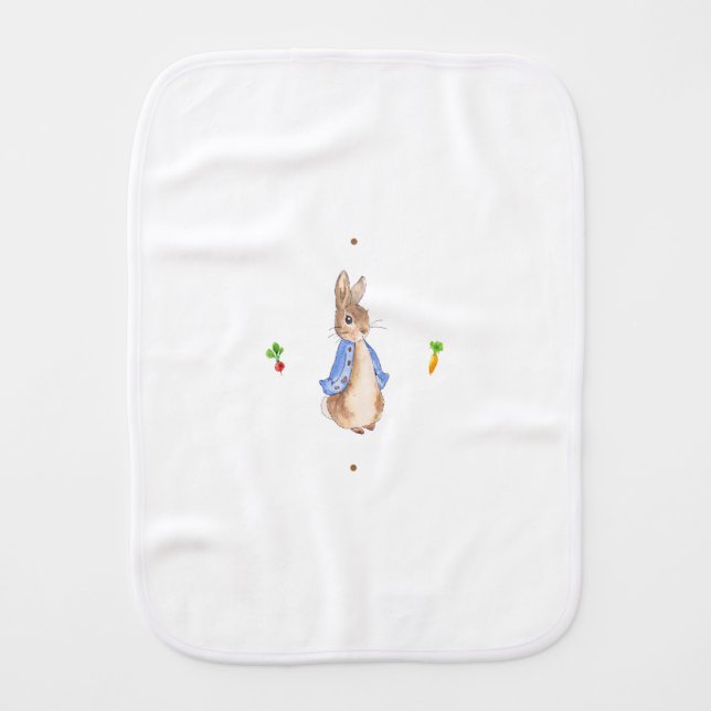 Peter the Rabbit Baby Burp Cloth (Front)