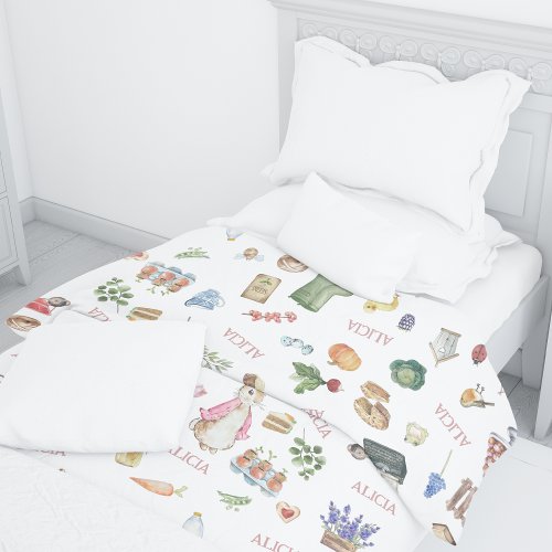 Peter the Rabbit Baby Name Duvet Cover