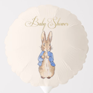 Peter the Rabbit Baby Shower Beige Balloon