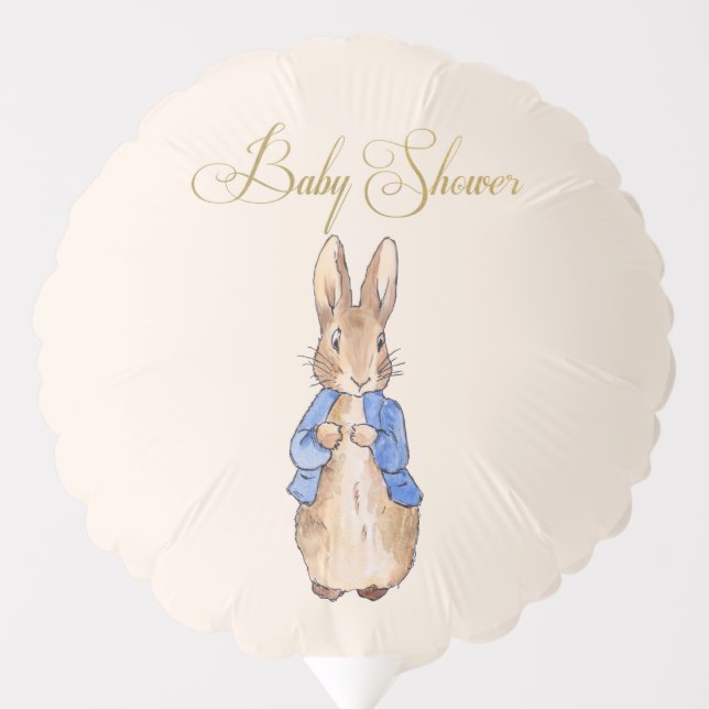 Peter the Rabbit Baby Shower Beige Balloon (Front)