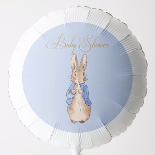 Peter the Rabbit Baby Shower Blue Balloon