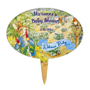 Peter the Rabbit Baby Shower Cake Topper
